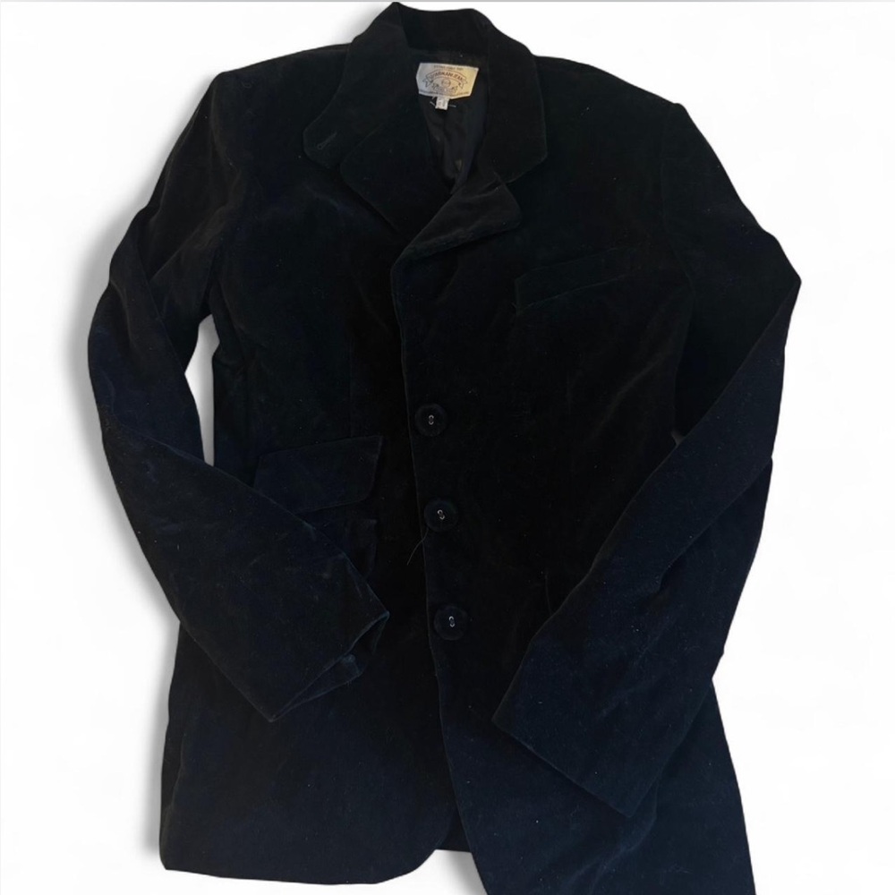 Armani black suede